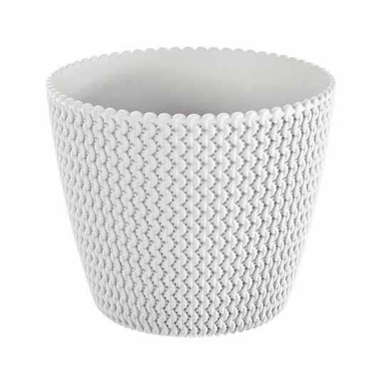 Maceta Redonda 11,5l Prosperplast Splofy De Plastico En Color Blanco, Ø29,5 X 24,9 Cm_0