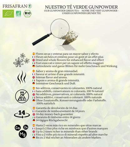 Té Verde Gunpowder Menta Ecológico Pirámides - Calidad Y Sabor | Frisafran 15 Uds_4