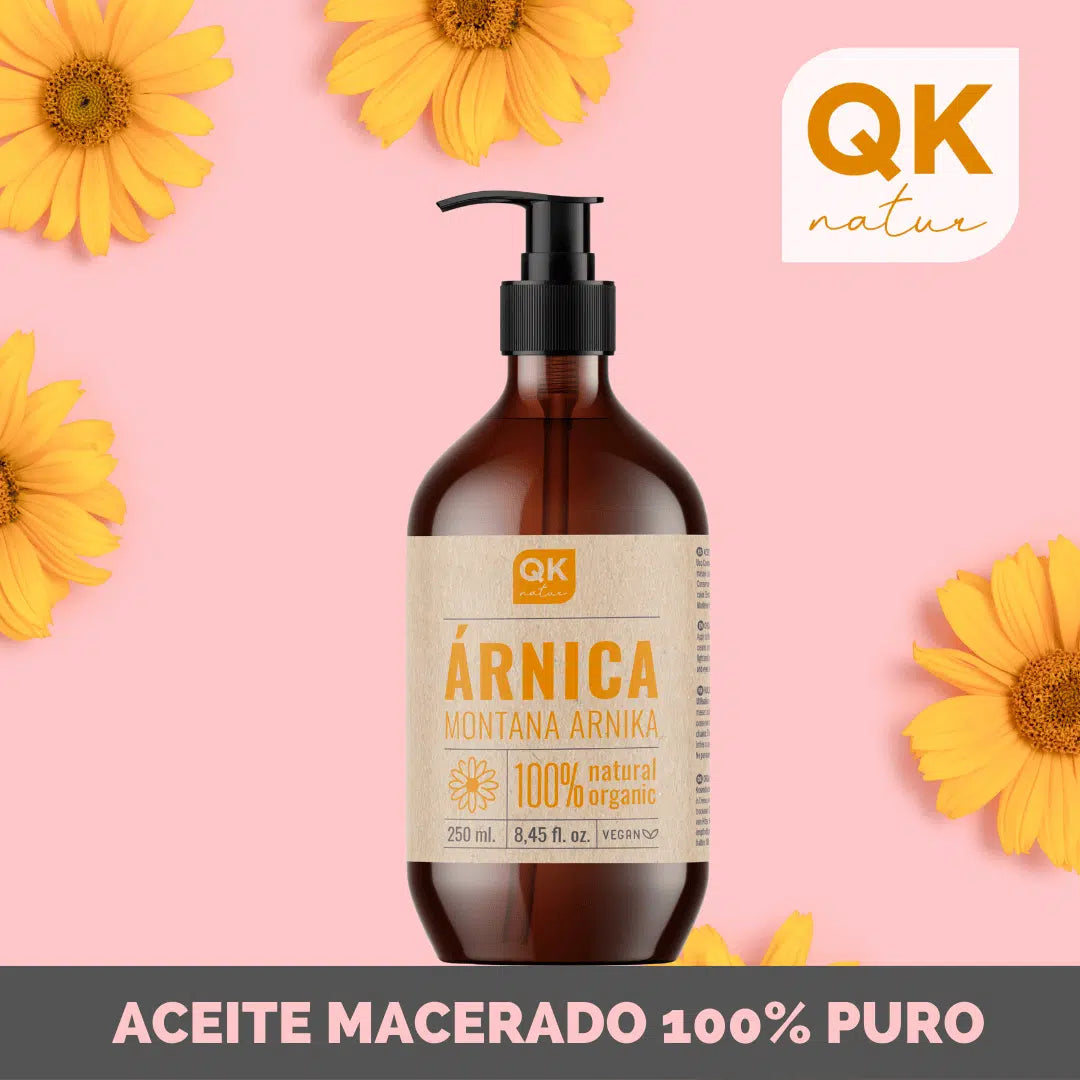 Qknatur Arnica - Aceite Macerado De Árnica Montana 100% Puro - Bio - Orgánico - Vegetal - 250 Ml_1