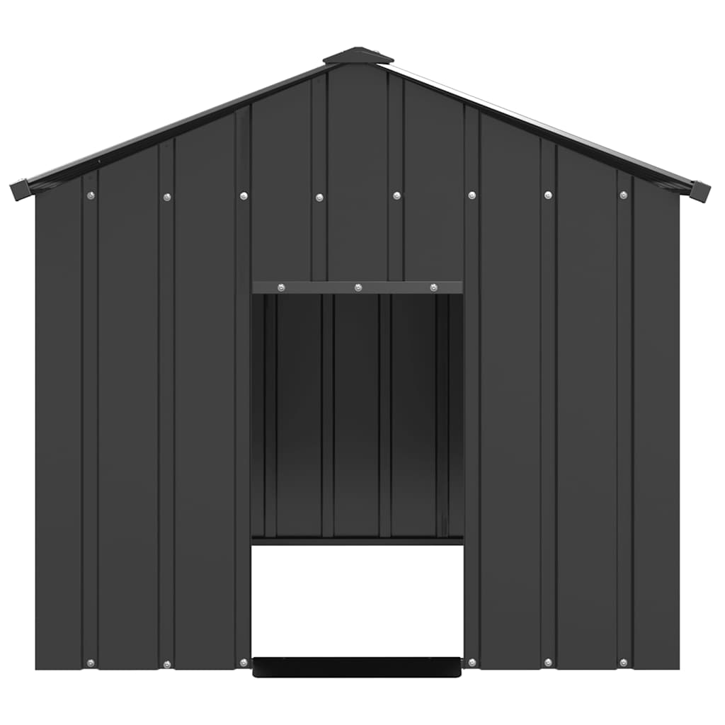 Caseta Para Perros Con Techo Acero Galvanizado 113x153x101 Cm_2