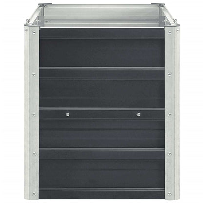 Arriate De Acero Galvanizado Gris Antracita 240x40x45 Cm_4