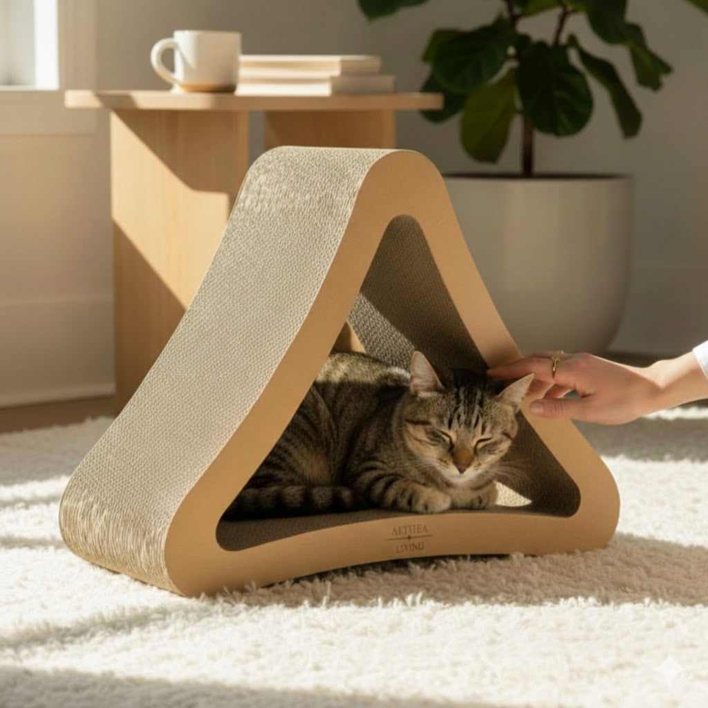 Rascador Para Gatos Delta, 2 En 1 De Cartón Corrugado Althea Living 64x34x54cm_3