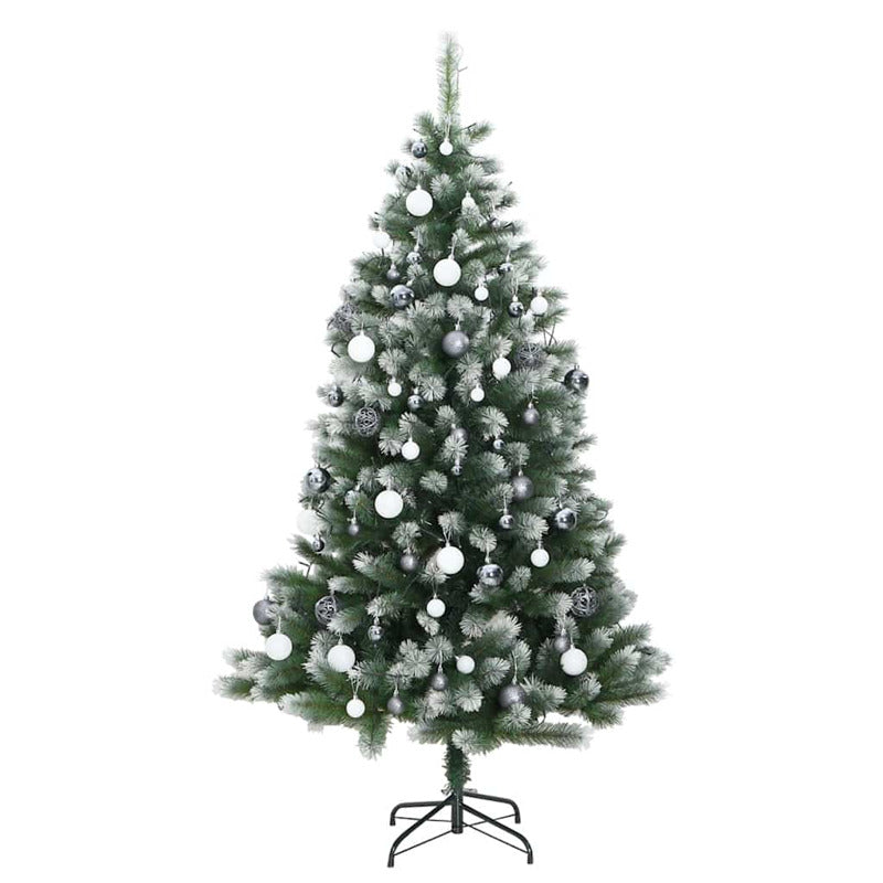 Vidaxl Árbol De Navidad Artificial Con Bisagras 150 Led Y Bolas 150 Cm_3