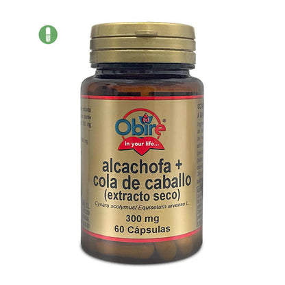 Alcachofra e Cavalinha Obire, 60 cápsulas