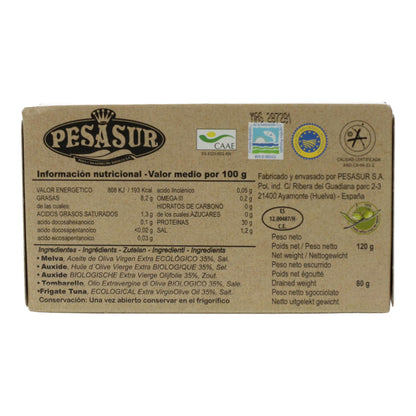 Filete de Cavala Orgânico em Conserva Pesasur 125g