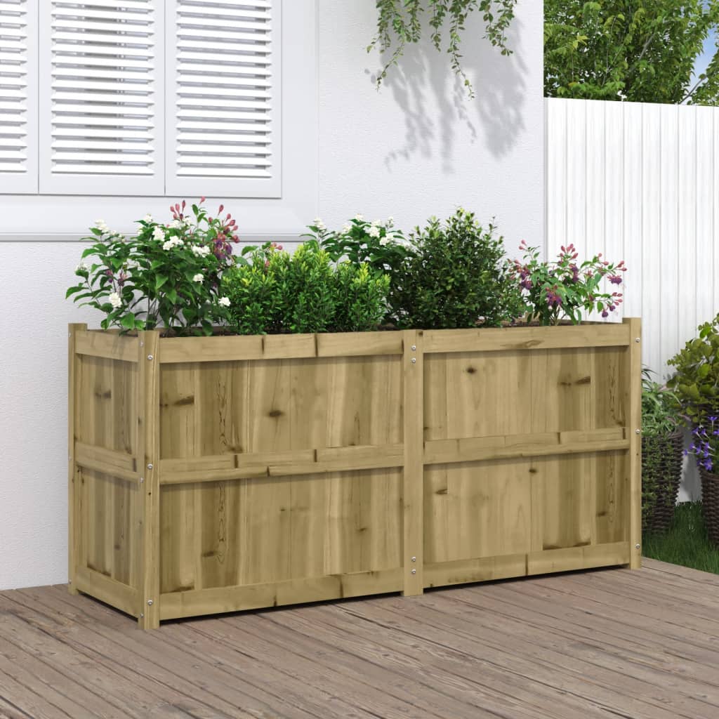Jardinera De Madera De Pino Impregnada 150x50x70 Cm_1