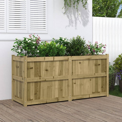Jardinera De Madera De Pino Impregnada 150x50x70 Cm_1