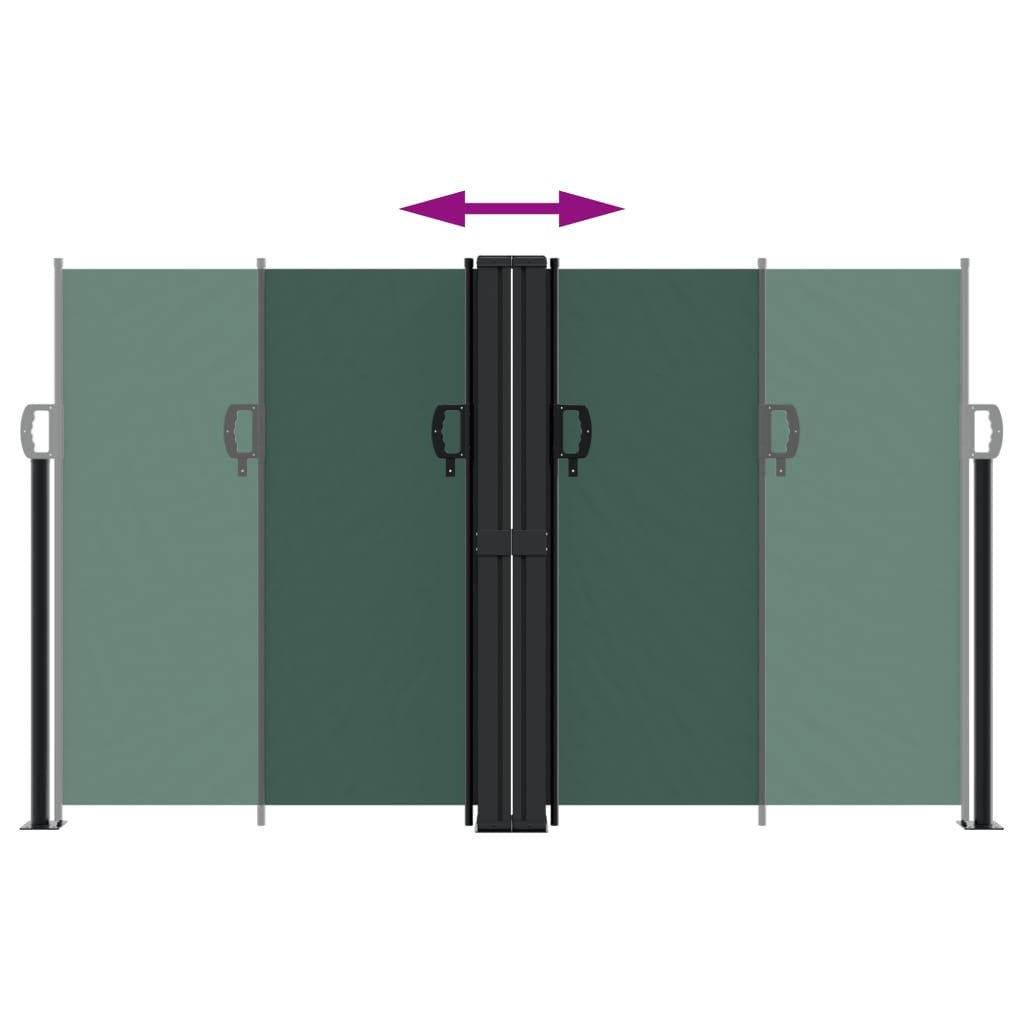 Vidaxl Toldo Lateral Retráctil Verde Oscuro 140x600 Cm_4
