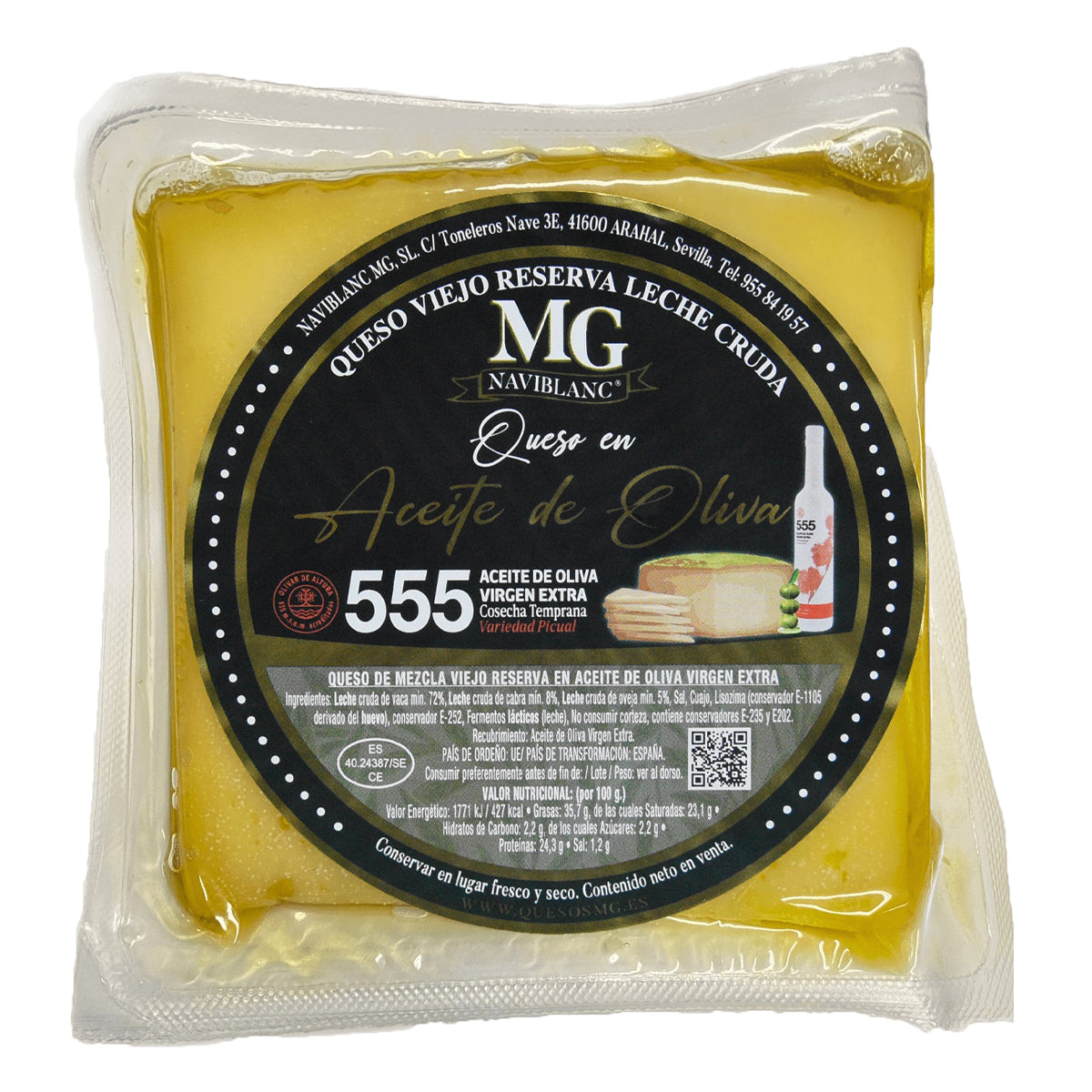 Queso Curado En Aceite 555 Viejo Reserva Mg 1/8 (400/500gr Aprox.)_0