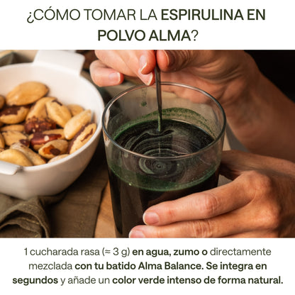 Alma® Espirulina En Polvo 116 G | 100% Pura (ingrediente Único) | Vegana, Sin Gluten Y Sin Azúcares Añadidos_2
