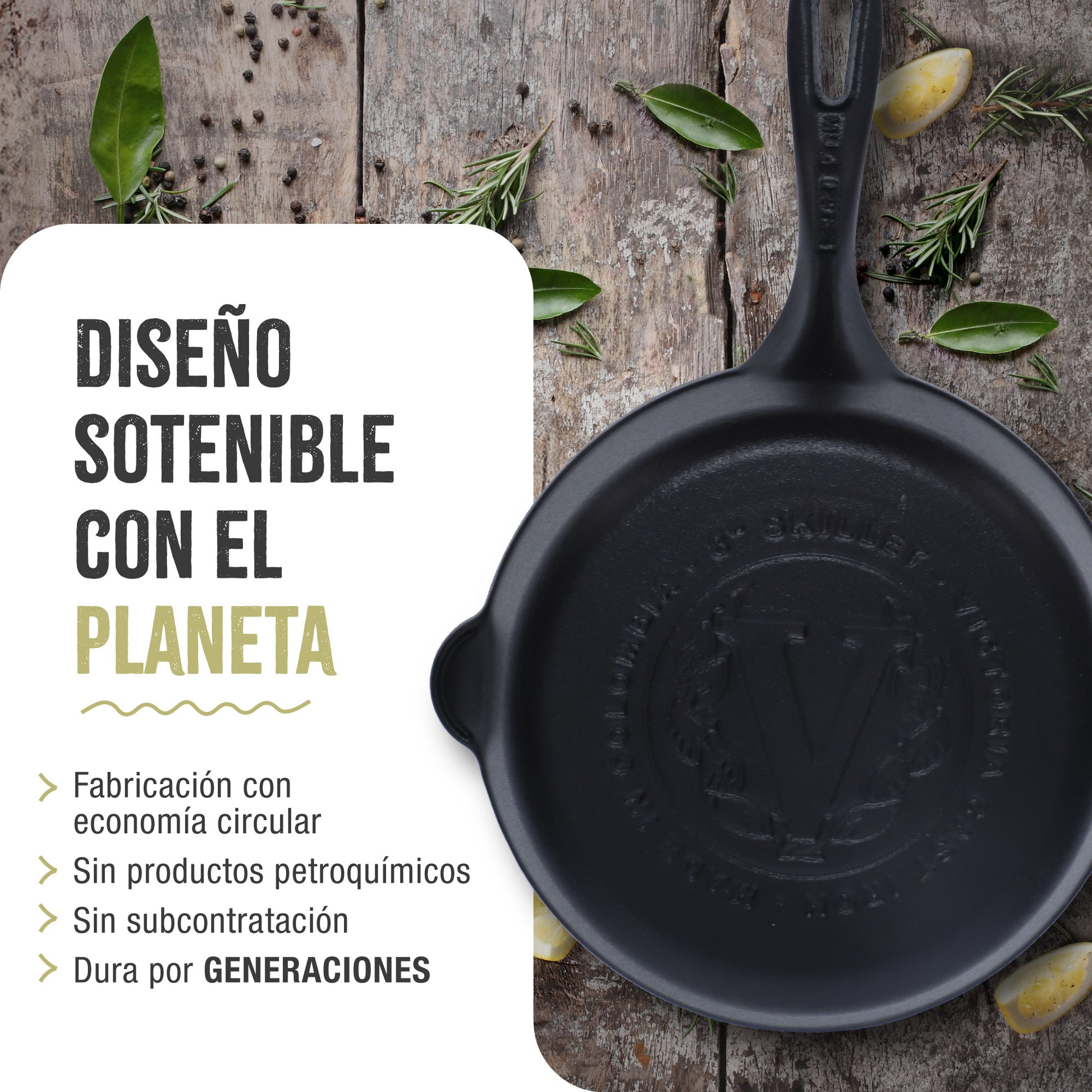 Victoria Sartén Hierro Fundido Curado Inducción 16,5cm, Apta Fuego, Barbacoa, Horno Cast Iron Skillet, 35969, Negro_5