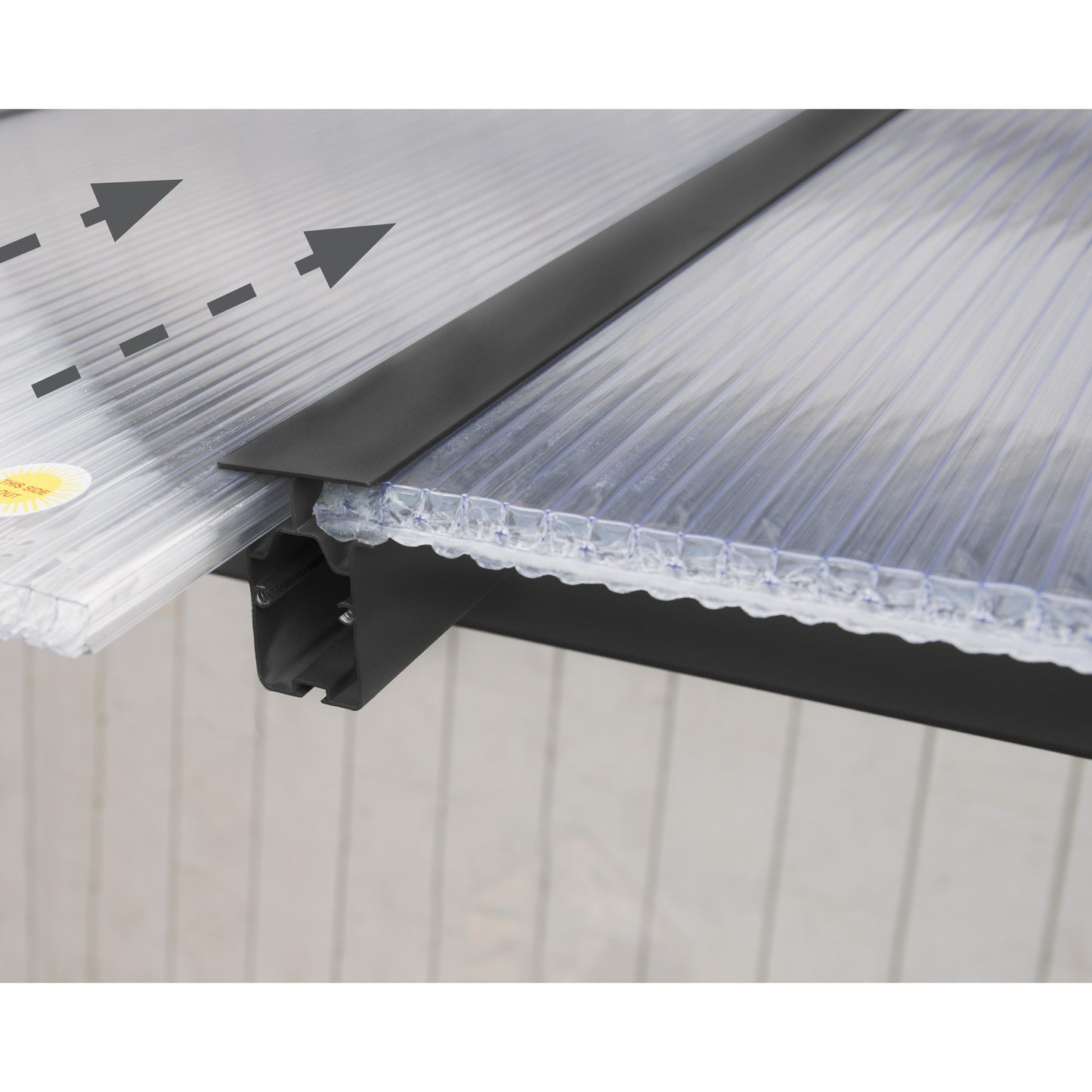 Pérgola anexa Olympia 860x294 cinzento 