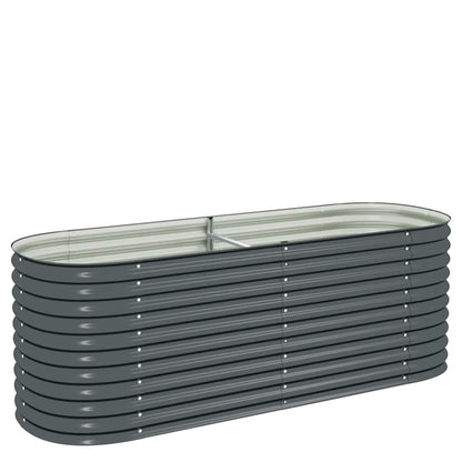 Arriate De Acero Galvanizado Gris 240x80x81 Cm_0