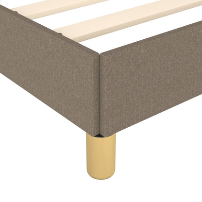 Estructura De Cama Con Cabecero De Tela Gris Taupe 100x200 Cm / Vetonek_4