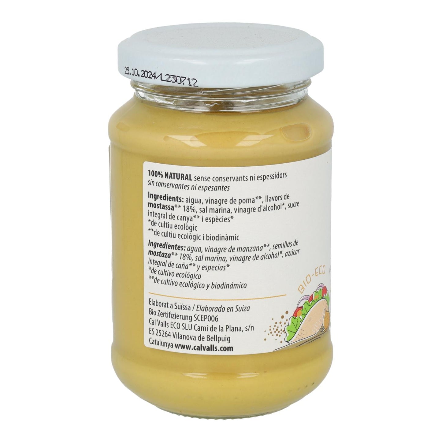 Mostarda Fina Cal Valls ECO, 200 g