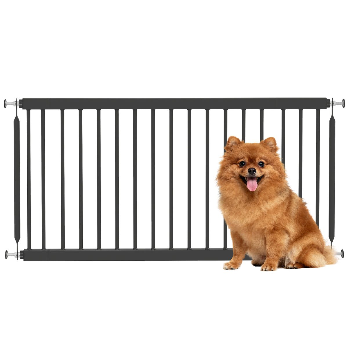 Pawhut Barrera De Seguridad Para Perros Pequeños Extensible 67-93,5 Cm Negro_0