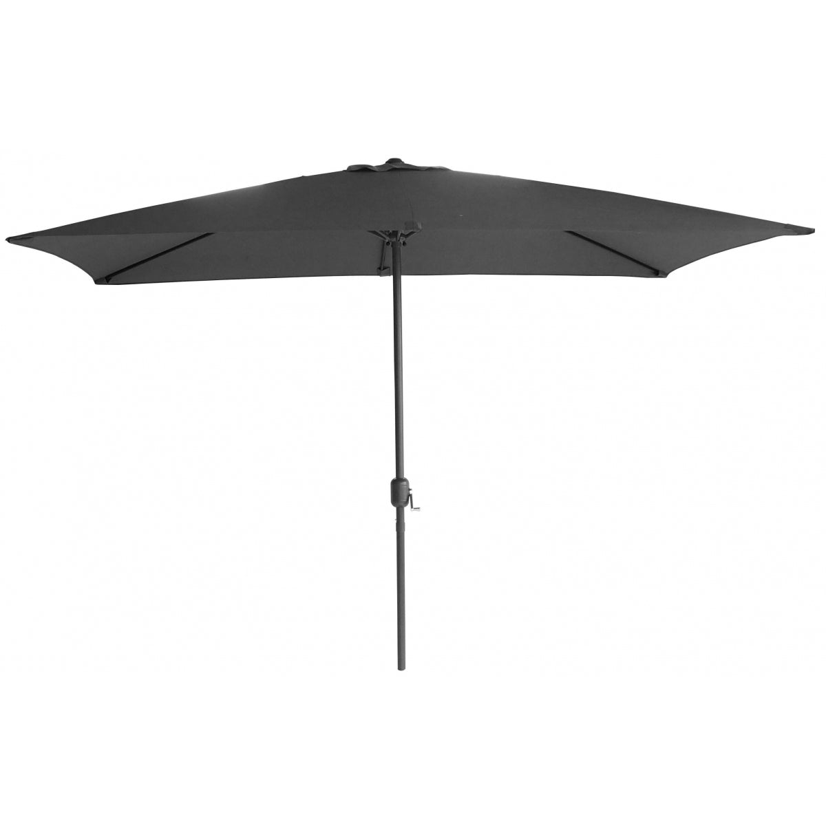 Sombrilla Rectangular Gris Antracita 2x3m De Acero Y Poliéster Con Manivela - Sombrilla Recto - Mobiliario De Jardín_0