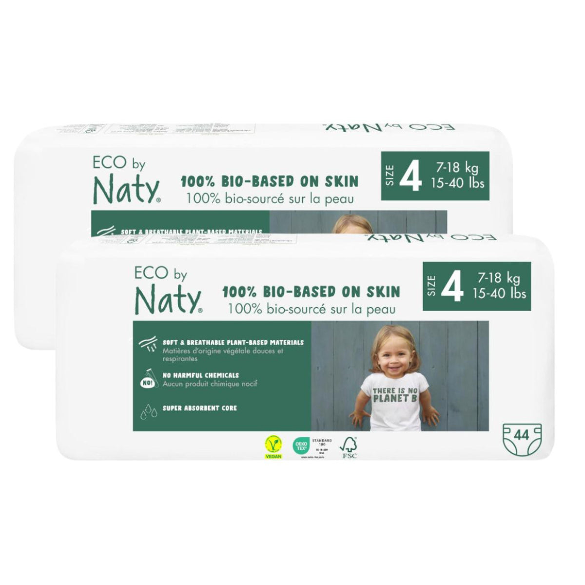 Pacote de poupança T4 Fraldas Naty 7-18 kg, 88 unidades