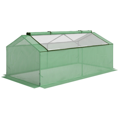 Outsunny Invernadero De Terraza 180x90x70 Cm Con 2 Ventanas Enrollables Verde_0
