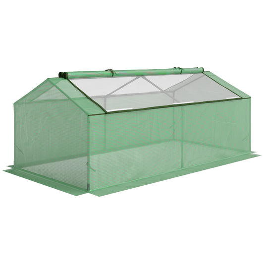 Outsunny Invernadero De Terraza 180x90x70 Cm Con 2 Ventanas Enrollables Verde_0