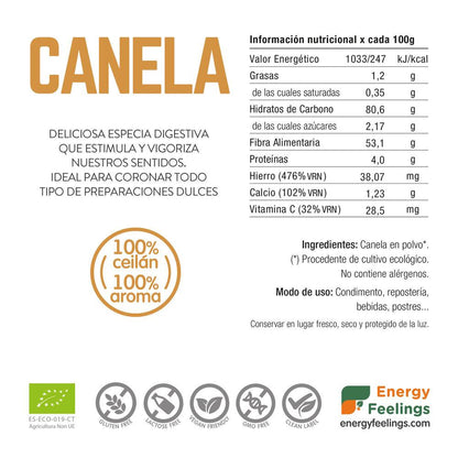 Canela em pó ECO Energy Feelings 1 kg