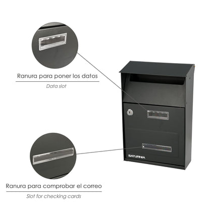 Buzon Exterior Country Gris Oscuro 215 X 320 X 105 Mm.