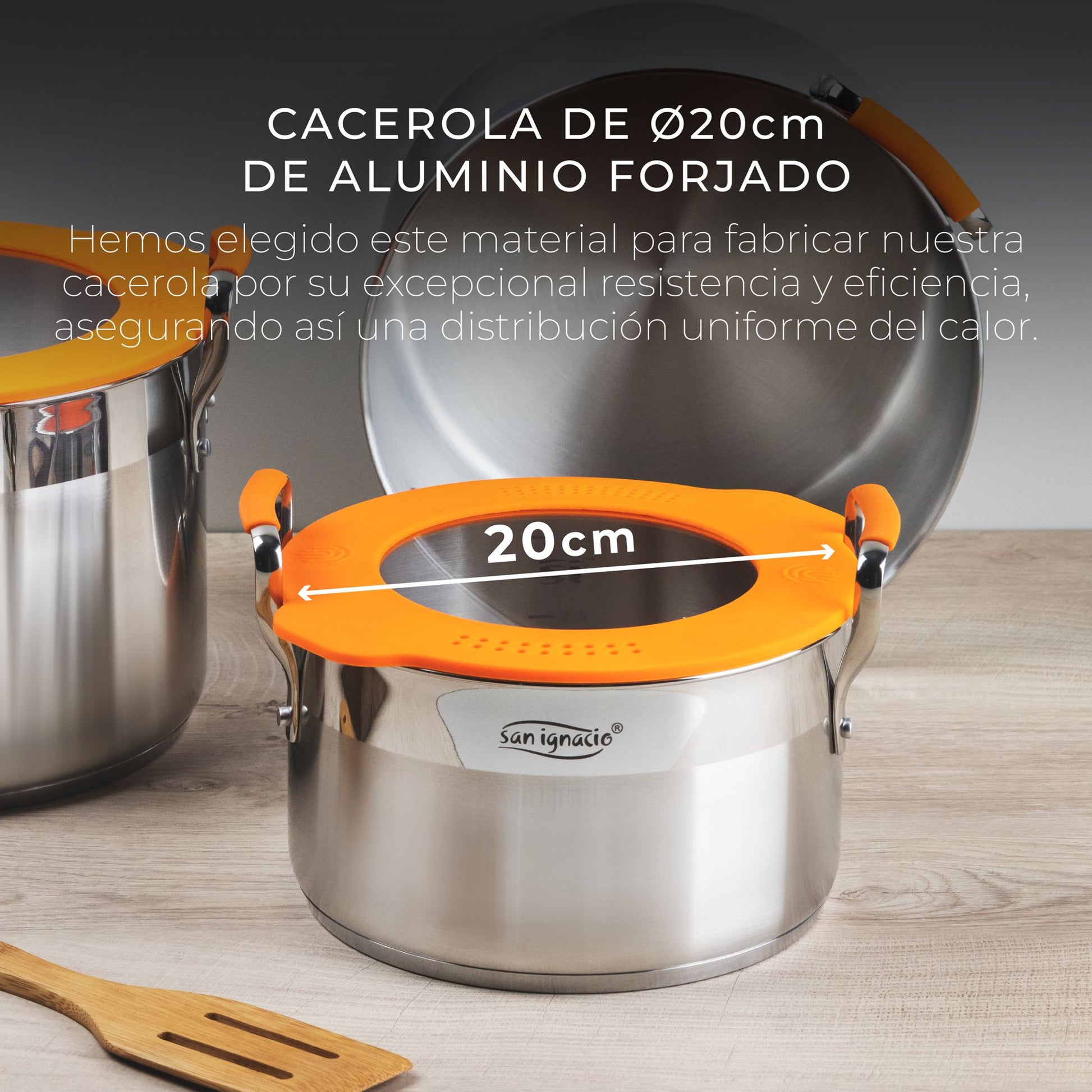 Cacerola Ø20 Cm S/s Inducción Con Tapa Compact