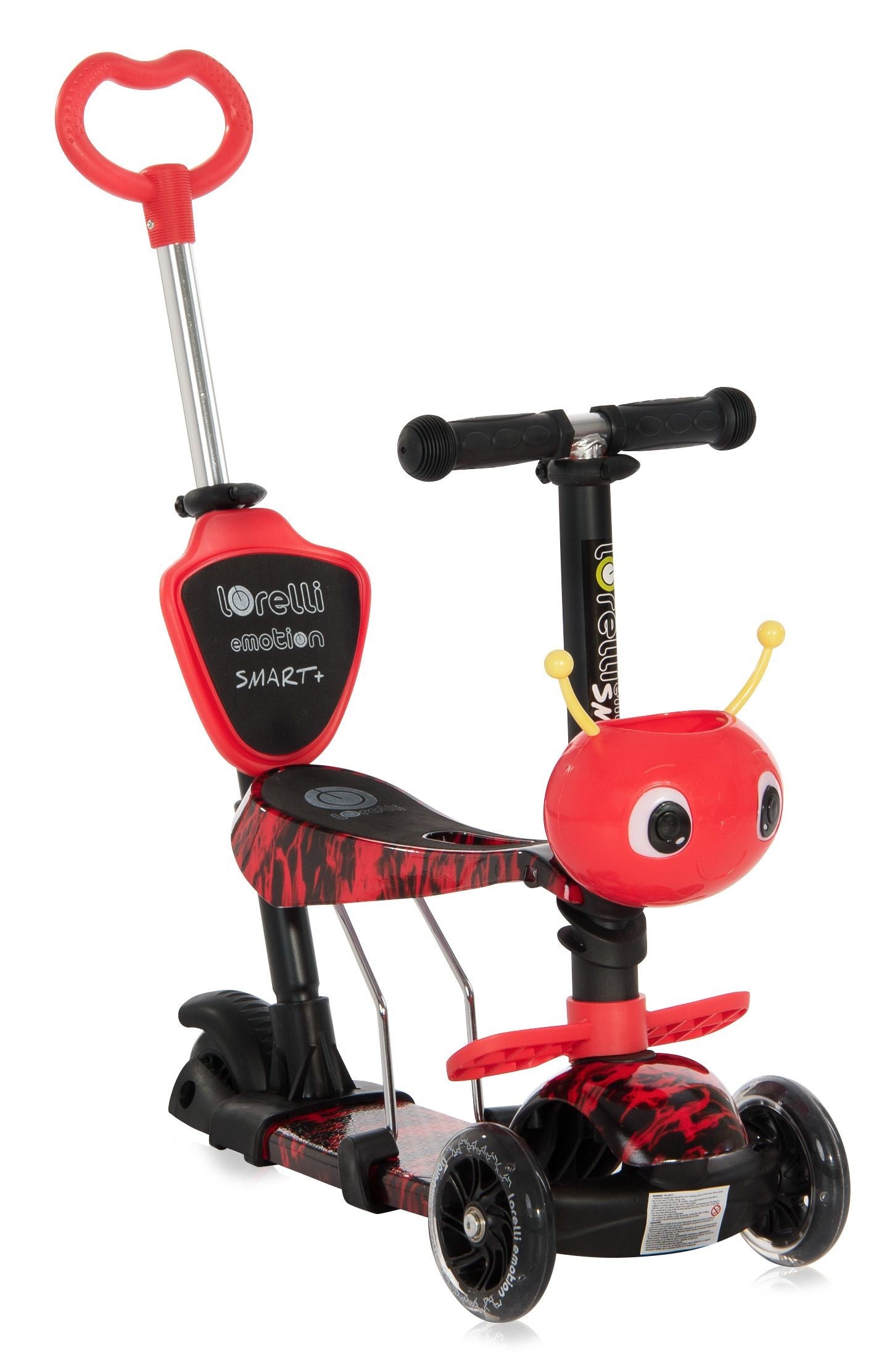 Patinete Infantil Con Asiento Y Respaldo Smart Plus Red Fire_0