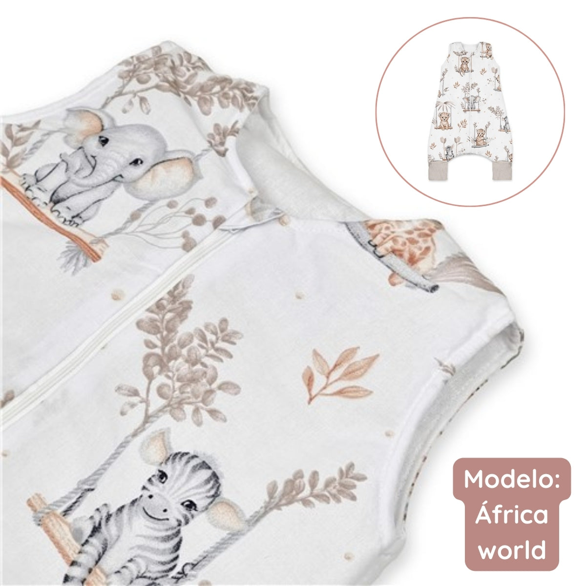 Saco De Dormir Con Patas 12 A 36 Meses Africa World_1