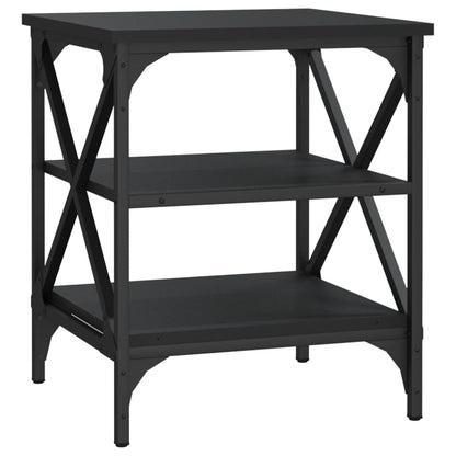 Mesa Auxiliar Madera Contrachapada Negro 40x42x50 Cm_0