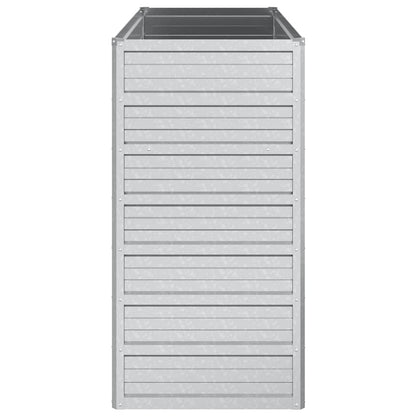 Arriate De Acero Galvanizado Plateado 100x40x77 Cm_4