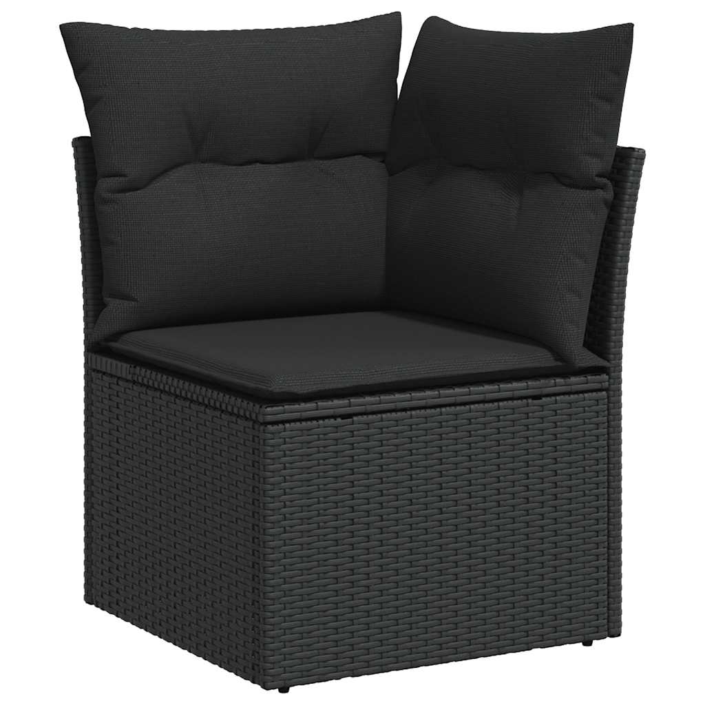 Set De Sofás De Jardín Y Cojines 8 Piezas Ratán Sintético Negro / Vetonek_5