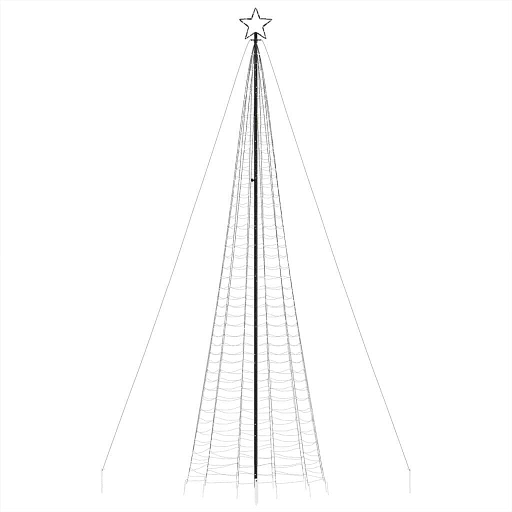 Vidaxl Árbol De Navidad Led Con Estacas 1534 Leds Azul 500 Cm_3