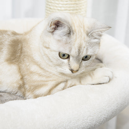 Pawhut Árbol Rascador Para Gatos Altura 149 Cm Con Cueva Cama Y Postes De Sisal_3