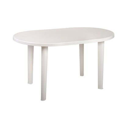 Mesa De Resina Oval Breeze Blanco 137x85x72cm O91_0