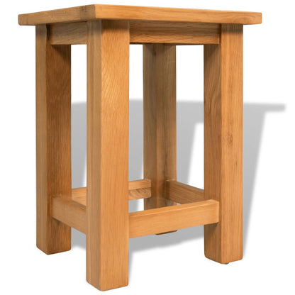 Mesa Auxiliar De Madera Maciza De Roble 27x24x37 Cm_1