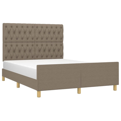 Estructura De Cama Con Cabecero De Tela Gris Taupe 140x200 Cm / Vetonek_1