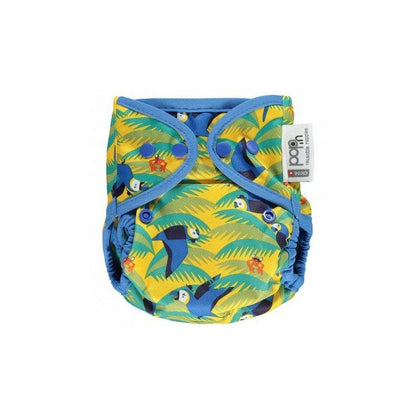 Fralda de pano de bambu Parrot com fecho de encaixe e encaixe