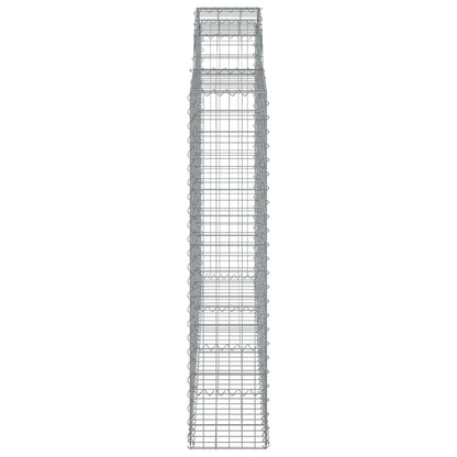 Cestas De Gaviones 9 Uds Forma De Arco Hierro 200x30x140/160 Cm_4