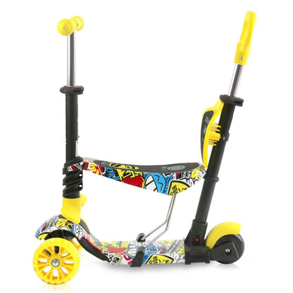 Patinete Evolutivo Con Asiento Y Mango Parental Draxter Plus Graffiti Smile_2