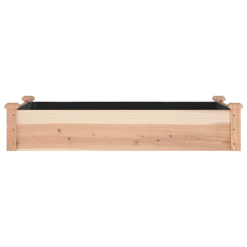 Jardinera Arriate Con Forro Madera Maciza Abeto 120x60x25 Cm_3