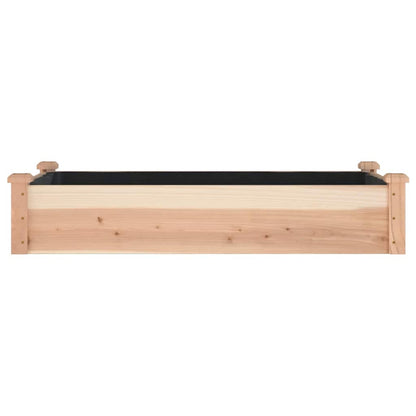 Jardinera Arriate Con Forro Madera Maciza Abeto 120x60x25 Cm_3