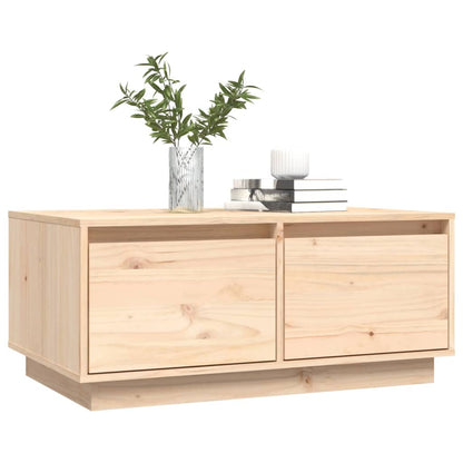 Mesa De Centro De Madera Maciza De Pino 80x50x35 Cm_2
