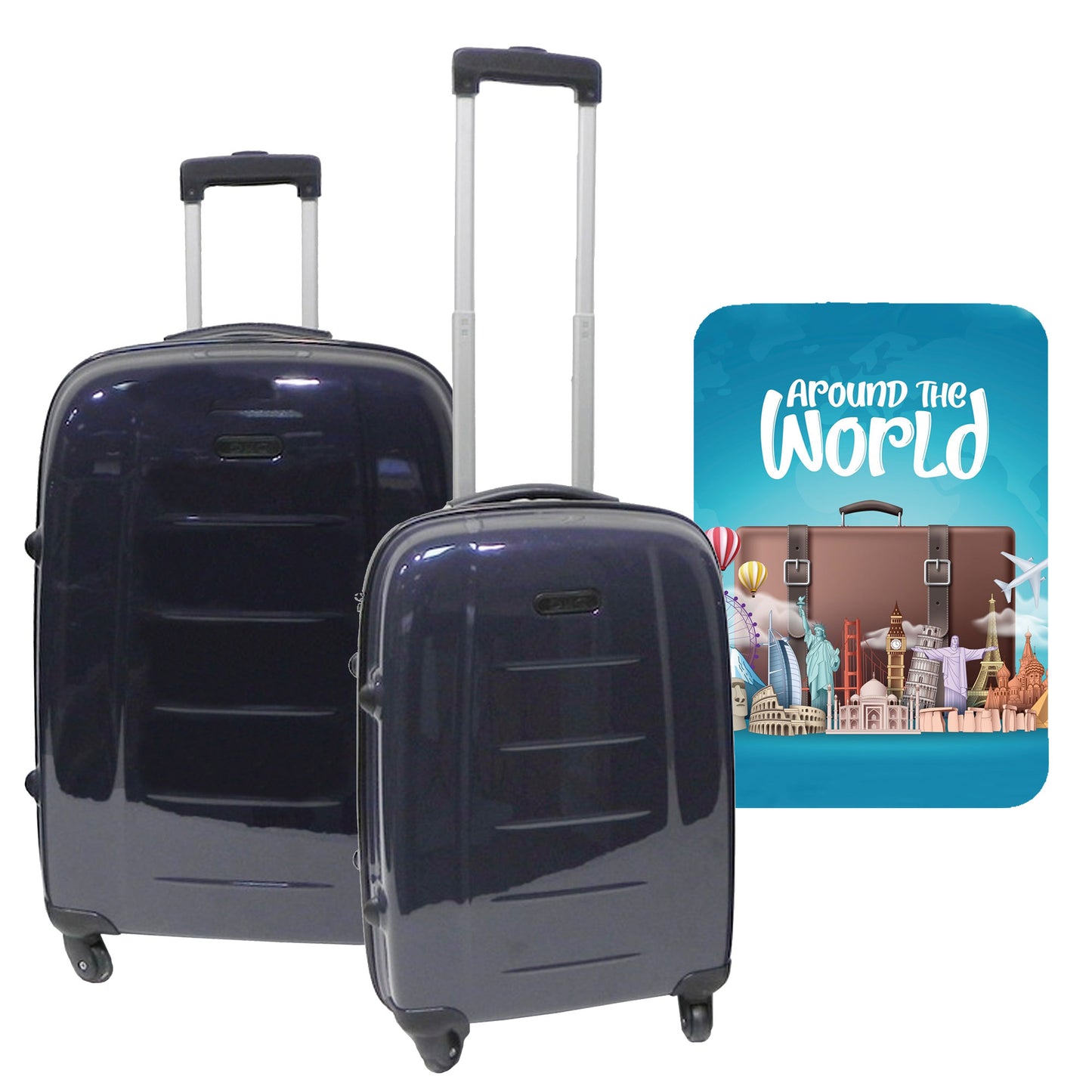 Set De 2 Maletas Trolleys Con Funda Protectora'around The World'_0