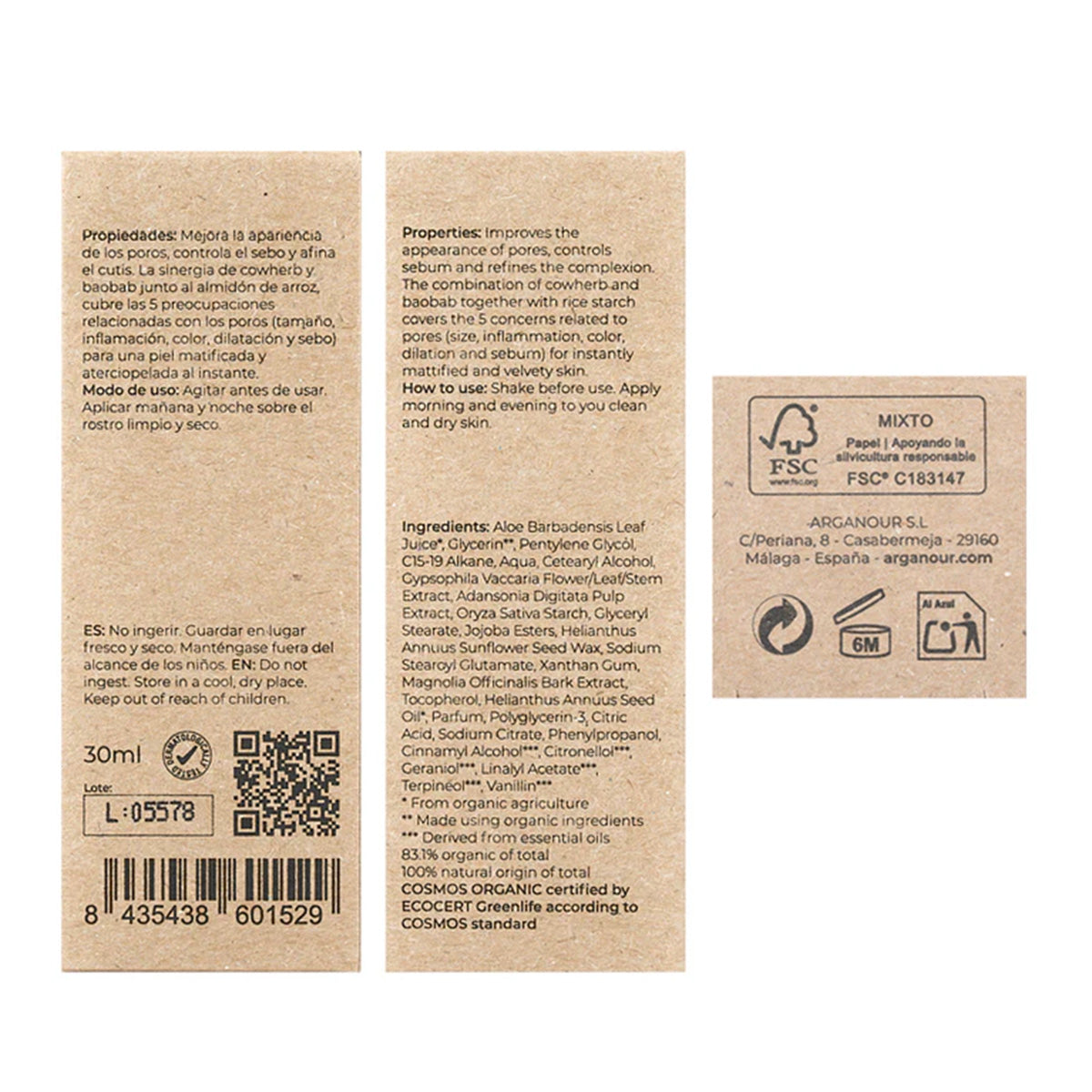 Velvet-Arganour Sérum Minimizador de Poros 30 ml