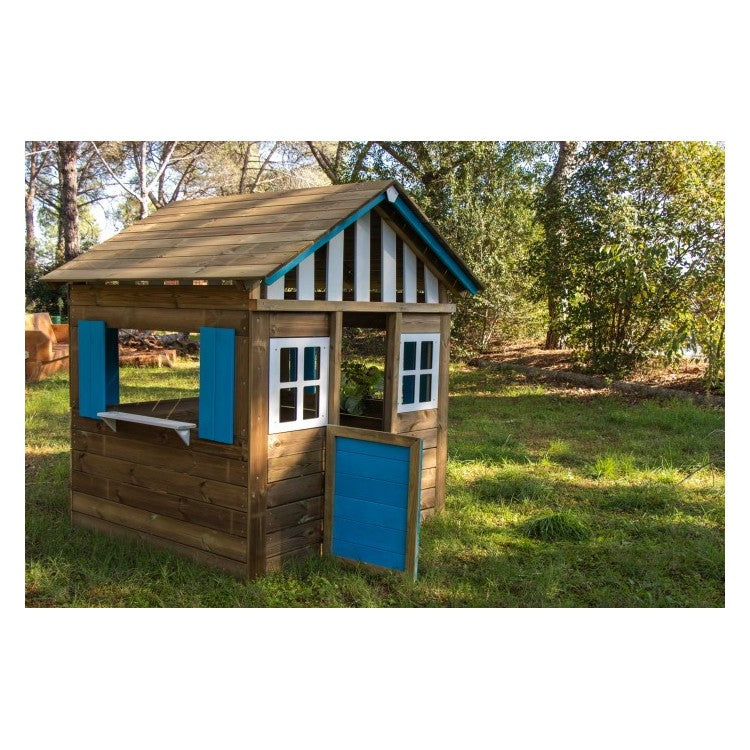 Casita De Madera Masgames Lollipop Xl Azul Sin Suelo De Madera._5