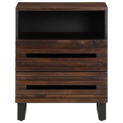 Mesita De Noche Madera Maciza De Mango 50x34x62 Cm_0