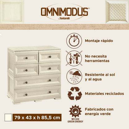 Cómoda 6 Cajones Gris_1