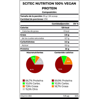100% Vegan Protein 1 Kg Avellana - Nuez_1