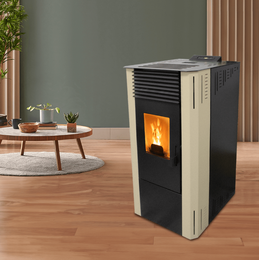 Fabricalor Estufa De Pellets Classic Plus 15 Marfil Ventilada_0